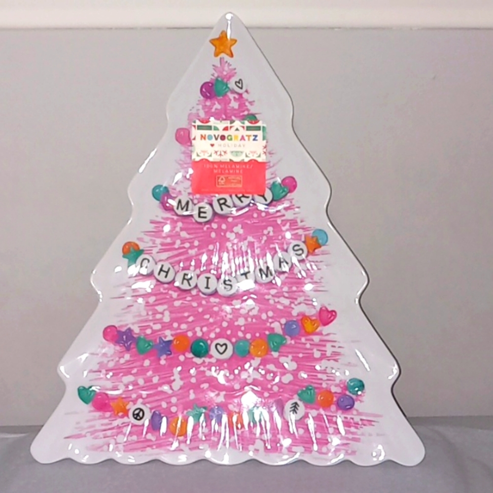 Christmas Tree Cookie Plate New
